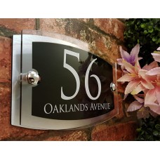 Contemporary House Signs Plaques Door Numbers 1 - 999 Personalised Name Plate   222471901175